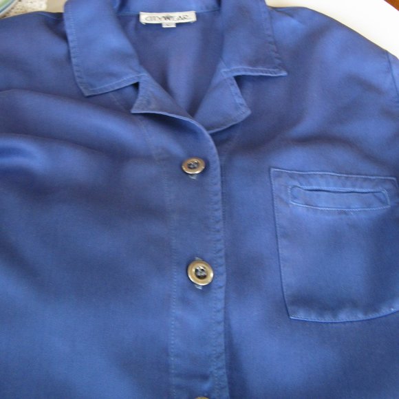 City Wear Tencel Shirt Jscket Size Large - Picture 9 of 13